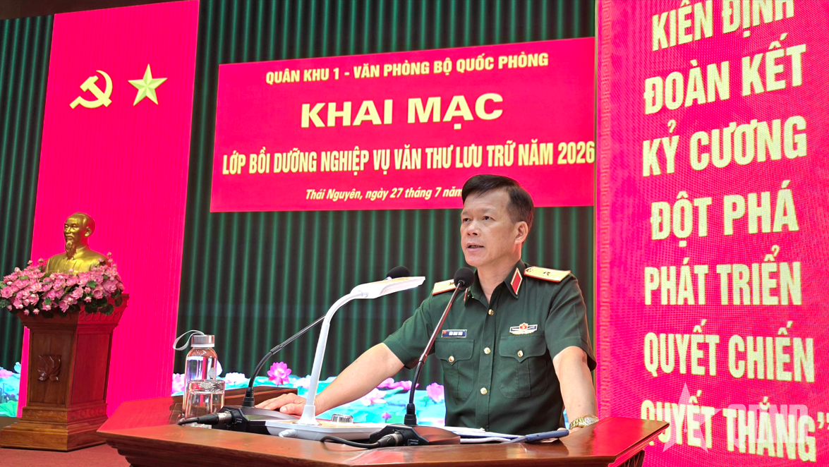 Quân khu 1: Bồi dưỡng nghiệp vụ văn thư, lưu trữ cho gần 300 học viên